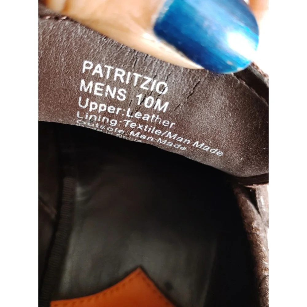 EUC Tallia Patritzio Chocolate Brown Bit Textiled Old Money Dress Loafers Men 10